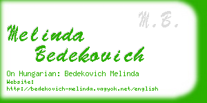 melinda bedekovich business card